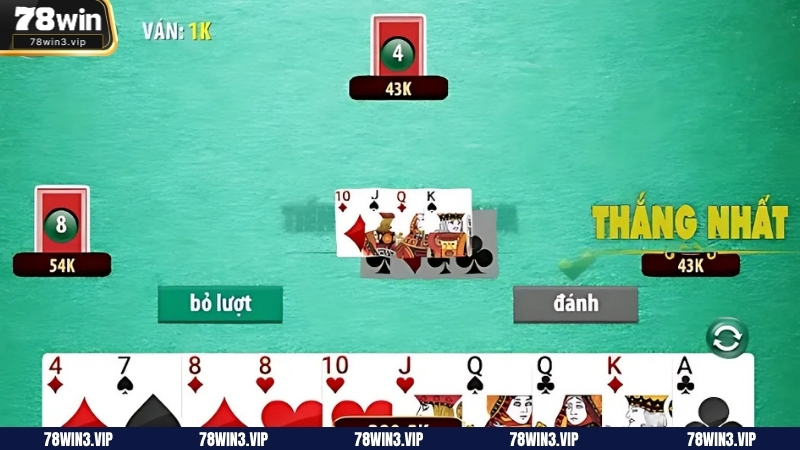 Trải nghiệm cá cược game bài Tiến lên đếm lá đỉnh cao tại nhà cái 78WIN